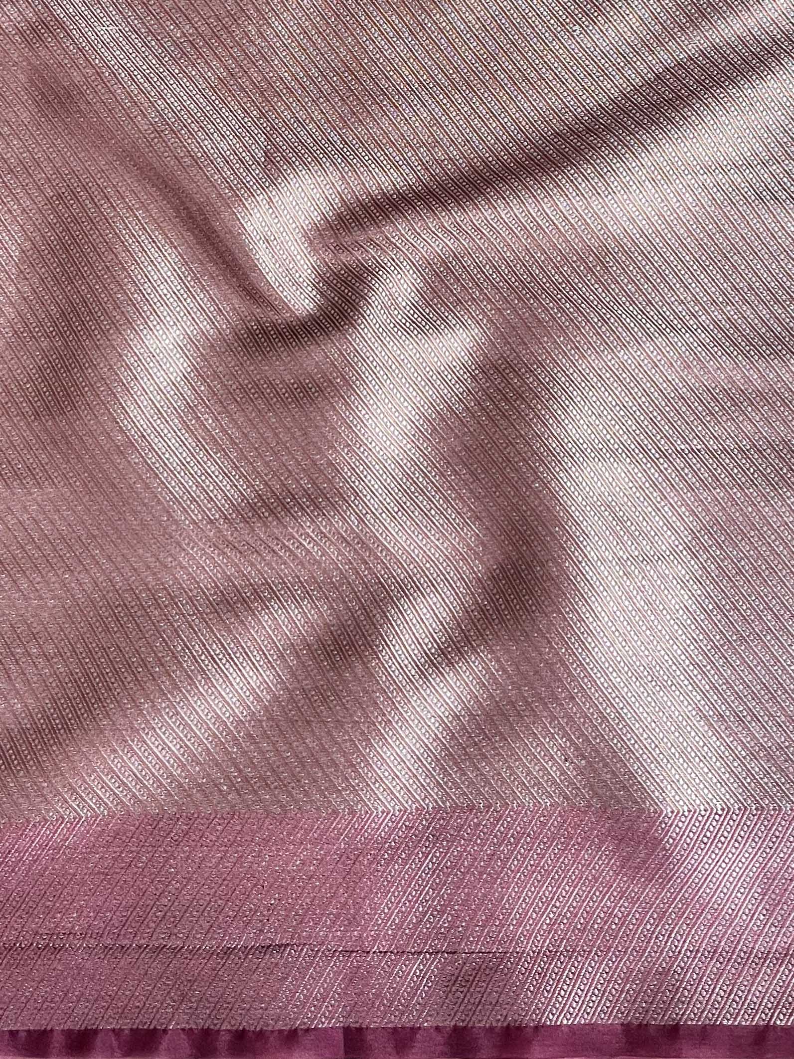 Banarasee Organza Mix Saree With Zari Buti Design-Onion Pink