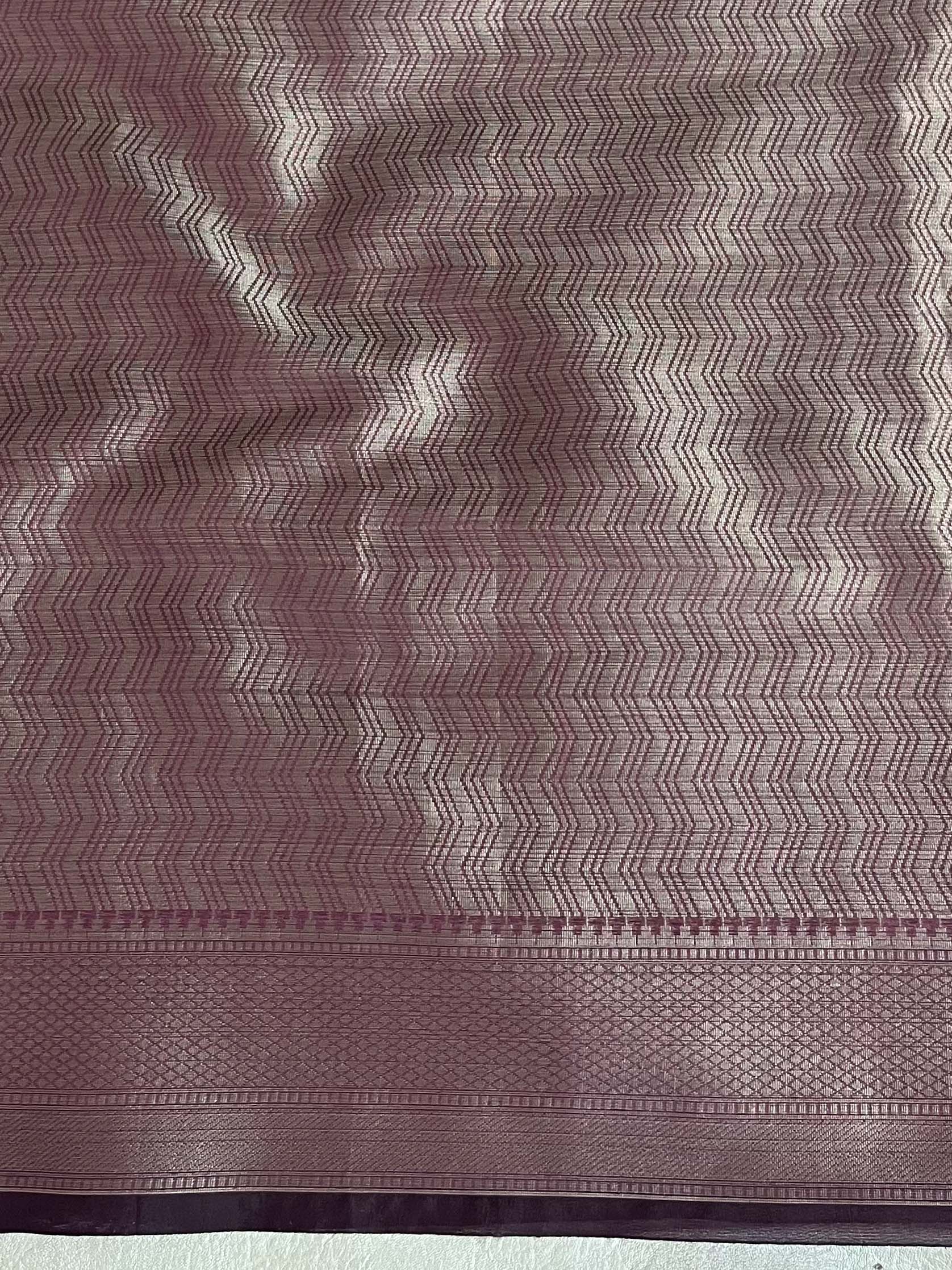 Banarasee Organza Mix Saree With Zari Flower Buta Design-Violet