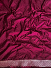 Banarasee Handwoven Semi Katan Saree With Zari Buta Design-Maroon