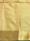 Banarasee Handwoven Gold Zari Tissue Saree-Gold