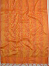 Banarasee Chanderi Cotton Stripes Salwar Kameez Fabric With Dupatta-Orange