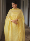 Banarasee Cotton Embroidered Salwar Kameez Fabric With Dupatta Set-Yellow