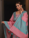 Banarasee Cotton Salwar Kameez Fabric With Dupatta & Resham Zari-Pink