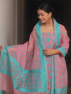 Banarasee Organza Resham Zari Salwar Kameez Fabric With Dupatta-Pink