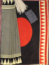 Handloom Mul Cotton Hand-Block Print Saree-Cream