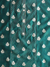 Banarasee Handloom Chanderi Zari Work Salwar Kameez Dupatta Set-Green & Multicolor