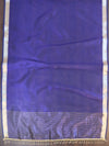 Banarasee Tissue Salwar Kameez Fabric With Plain Dupatta Set-Royal Blue