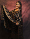 Banarasee Salwar Kameez Semi Katan Silk Fabric With Zari Work-Black