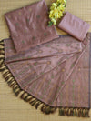 Banarasee Resham Zari Cotton Salwar Kameez Fabric With Dupatta Set-Onion Pink