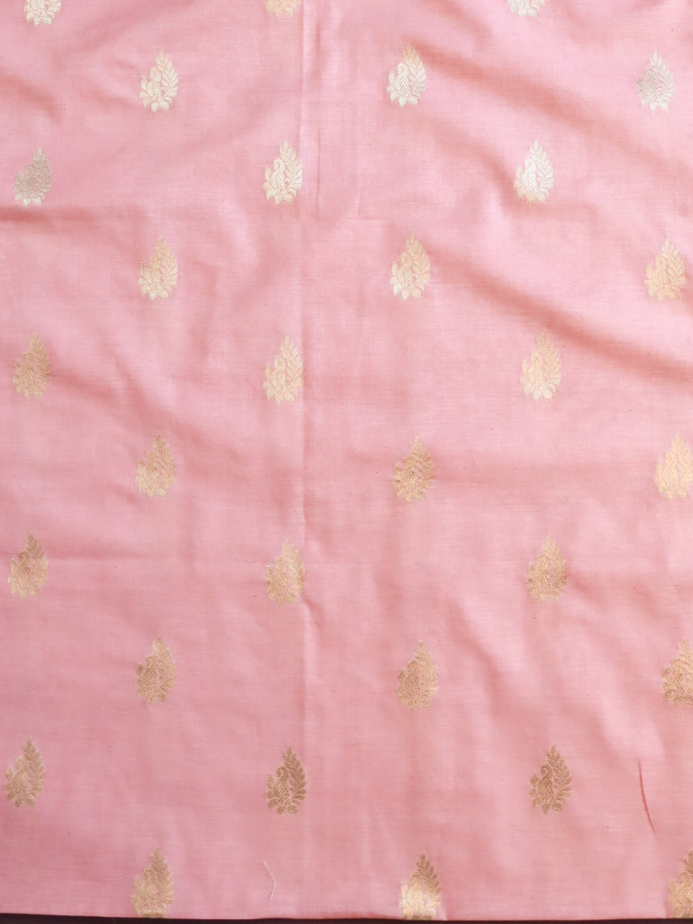 Banarasee Cotton Salwar Kameez Fabric With Printed Dupatta-Pink