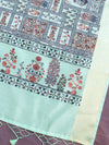 Banarasee Cotton Salwar Kameez Fabric With Printed Dupatta-Pastel Green