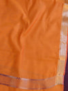 Banarasee Cotton Silk Zari Work Salwar Kameez Fabric With Plain Dupatta-Orange