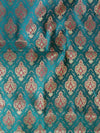 Banarasee Chanderi Cotton Hand-Embroidered Saree-Brown