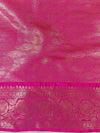 Banarasee Handwoven Contrast Border With Gold Zari Tissue Saree-Pink