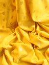 Banarasee Zari Buta Chanderi Fabric-Yellow