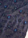 Banarasee Cotton Silk Embroidered Jaal Design Dupatta-Blue