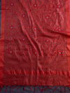 Banarasee Cotton Silk Embroidered Jaal Design Dupatta-Red