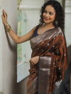 Banarasee Semi Silk Mix Banswada Saree With Zari Buta-Brown