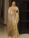 Banarasee Handwoven Shaded Tissue Saree-Gold