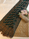 Banarasee Resham Cotton Salwar Kameez Fabric With Dupatta Set-Brown & Green