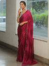 Banarasee Chiffon Saree Sequins Work With Contrast Blouse-Magenta