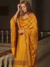 Banarasee Cotton Salwar Kameez Fabric With Dupatta & Resham Zari-Yellow