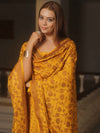 Banarasee Cotton Salwar Kameez Fabric With Dupatta & Resham Zari-Yellow