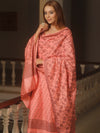 Banarasee Cotton Salwar Kameez Fabric With Dupatta & Resham Zari-Peach