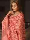 Banarasee Cotton Salwar Kameez Fabric With Dupatta & Resham Zari-Peach