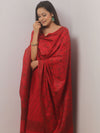 Banarasee Cotton Salwar Kameez Fabric With Dupatta & Resham Zari-Red