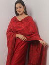 Banarasee Cotton Salwar Kameez Fabric With Dupatta & Resham Zari-Red