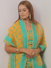 Banarasee Organza Resham Zari Salwar Kameez Fabric With Dupatta-Yellow