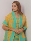 Banarasee Organza Resham Zari Salwar Kameez Fabric With Dupatta-Yellow