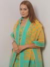 Banarasee Organza Resham Zari Salwar Kameez Fabric With Dupatta-Yellow