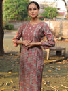 Banarasee Cotton Flex Printed Kurta With Pants-Grey