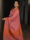 Banarasee Cotton Salwar Kameez Fabric With Dupatta & Resham Zari-Onion Pink