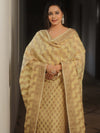 Banarasee Cotton Salwar Kameez Fabric With Dupatta & Resham Zari-Yellow