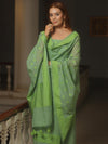 Banarasee Cotton Salwar Kameez Fabric With Dupatta & Resham Zari-Green