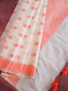 Banarasee Cotton Resham Zari Dupatta-White