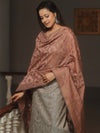 Banarasee Cotton Salwar Kameez Fabric With Dupatta & Resham Zari-Light Blue & Mauve