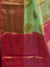 Banarasee Cotton Silk Mix Saree With Antique Zari Buta Design-Light Green