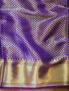 Banarasee Art Silk Saree With Zari Buta & Border-Violet