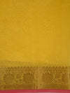 Banarasee Cotton Silk Mix Saree With Multicolor Resham Buta & Zari Border-Yellow