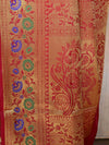 Banarasee Art Silk Saree With Zari Buta & Border-Maroon