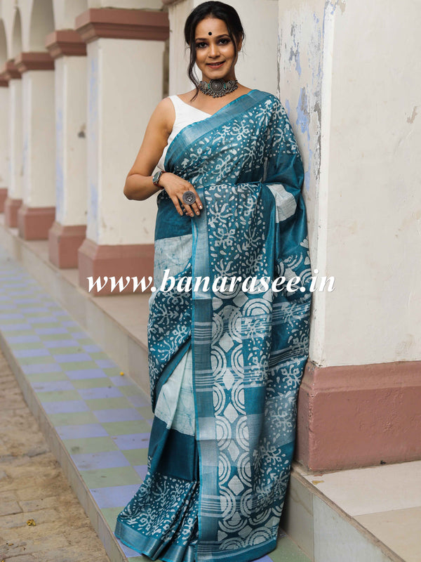 Batik Print Linen Saree Archives - MS Handloom